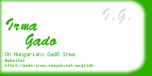 irma gado business card