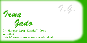 irma gado business card